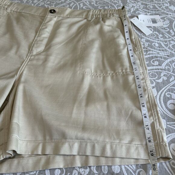 Wonderly Shorts Women XXL Khaki Elastic Pockets 6" Inseam Preppy Casual Comfy - Picture 8 of 13